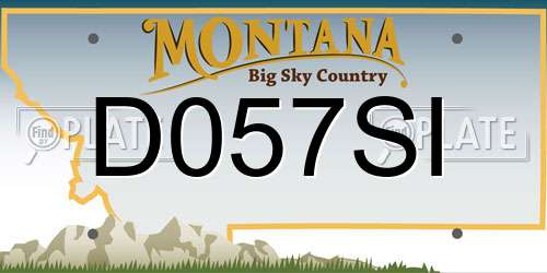 D057SI Montana License Plate