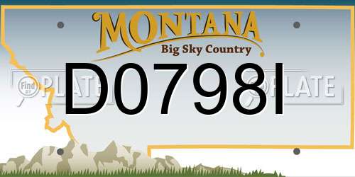 D0798I Montana License Plate