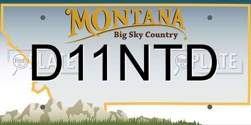 D11NTD Montana License Plate