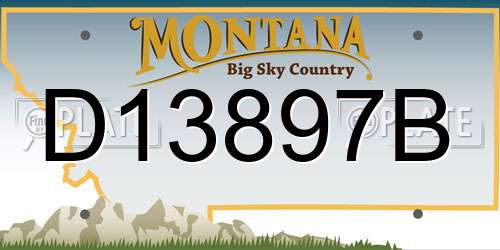 D13897B Montana License Plate