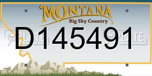 D145491 Montana License Plate