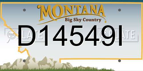 D14549I Montana License Plate