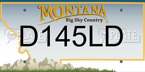 D145LD Montana License Plate