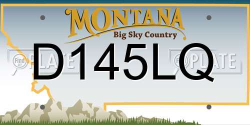 D145LQ Montana License Plate