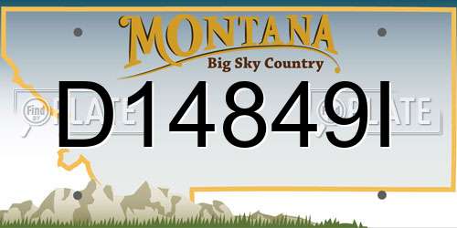 D14849I Montana License Plate