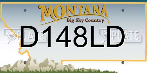 D148LD Montana License Plate