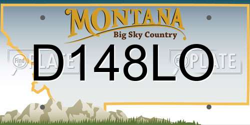 D148LO Montana License Plate