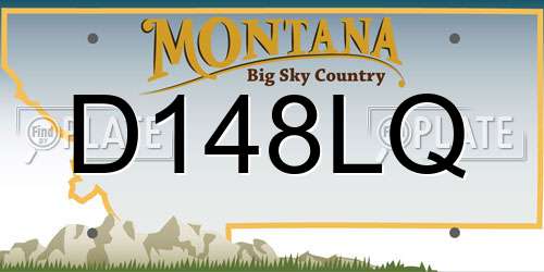 D148LQ Montana License Plate