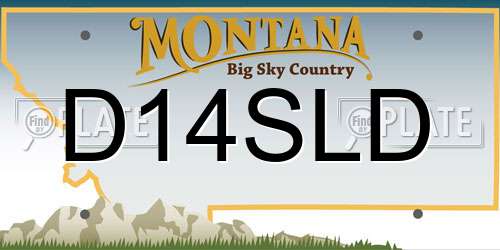 D14SLD Montana License Plate