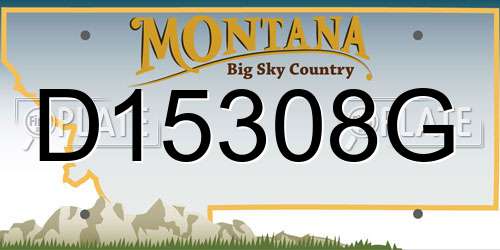 D15308G Montana License Plate