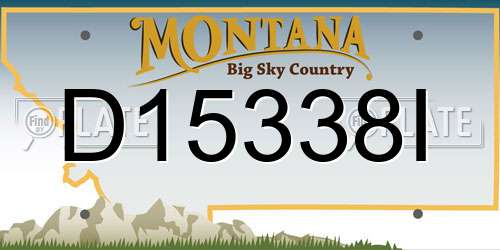 D15338I Montana License Plate