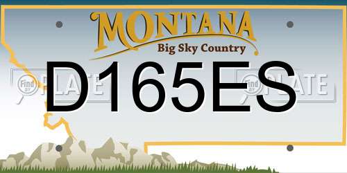 D165ES Montana License Plate