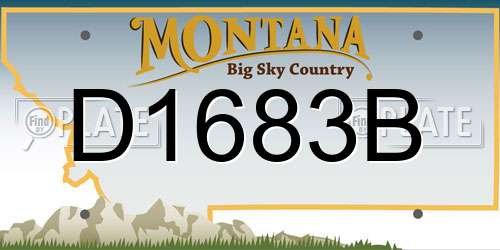 D1683B Montana License Plate