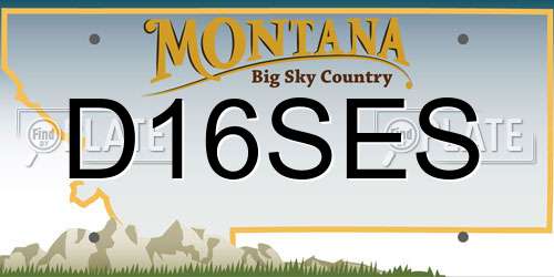 D16SES Montana License Plate