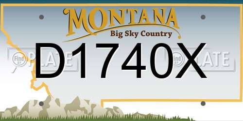 D1740X Montana License Plate
