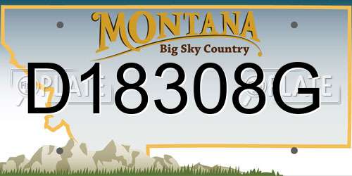 D18308G Montana License Plate