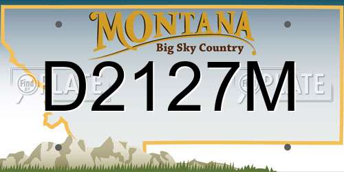 D2127M Montana License Plate