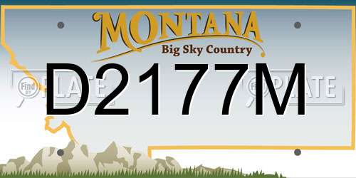 D2177M Montana License Plate