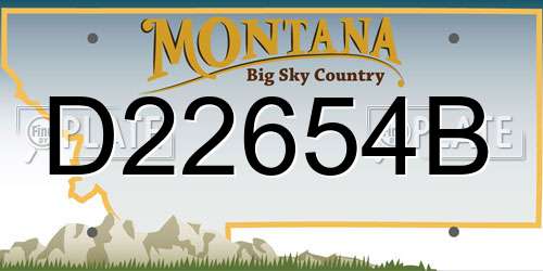 D22654B Montana License Plate