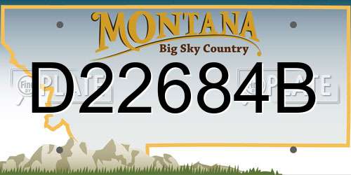 D22684B Montana License Plate