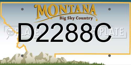 D2288C Montana License Plate