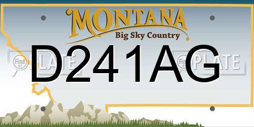 D241AG Montana License Plate