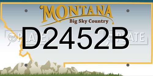 D2452B Montana License Plate