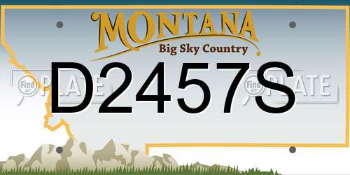 D2457S Montana License Plate