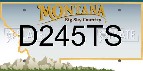 D245TS Montana License Plate