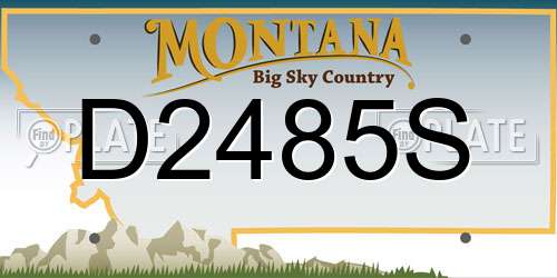 D2485S Montana License Plate