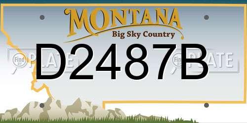 D2487B Montana License Plate