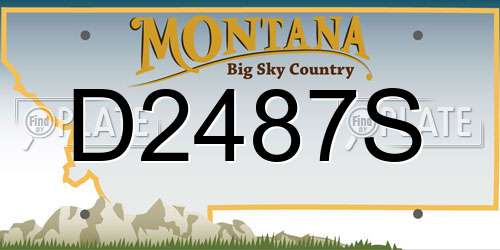 D2487S Montana License Plate