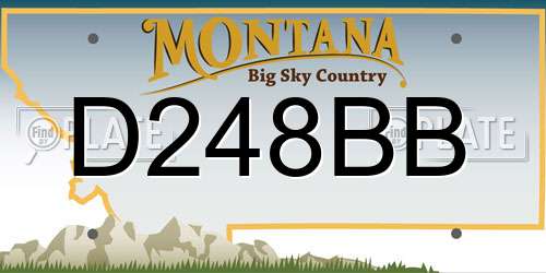 D248BB Montana License Plate