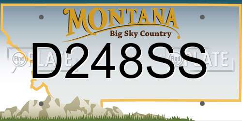 D248SS Montana License Plate