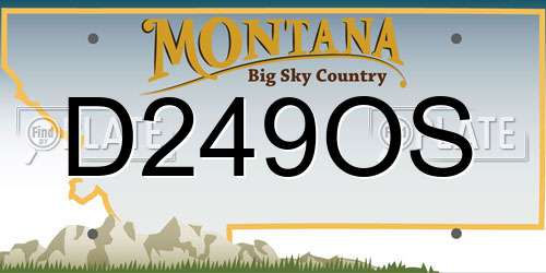 D249OS Montana License Plate