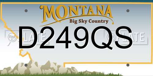 D249QS Montana License Plate