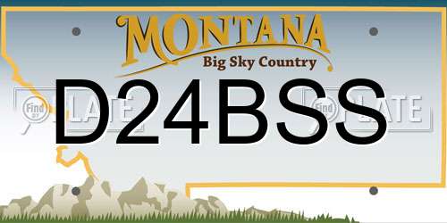 D24BSS Montana License Plate