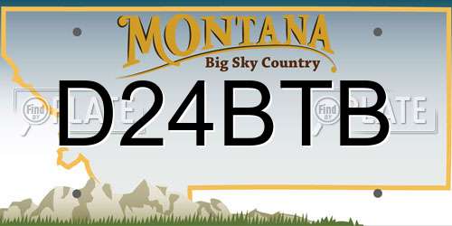 D24BTB Montana License Plate