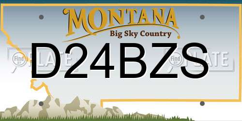 D24BZS Montana License Plate