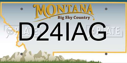 D24IAG Montana License Plate