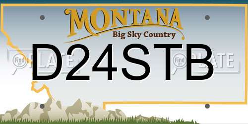 D24STB Montana License Plate