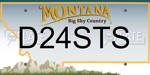 D24STS Montana License Plate