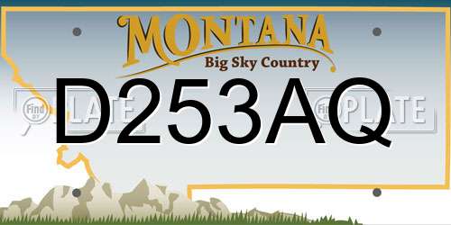 D253AQ Montana License Plate