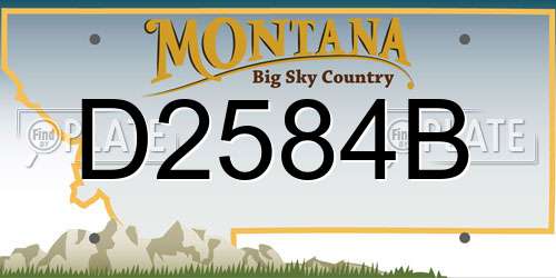 D2584B Montana License Plate