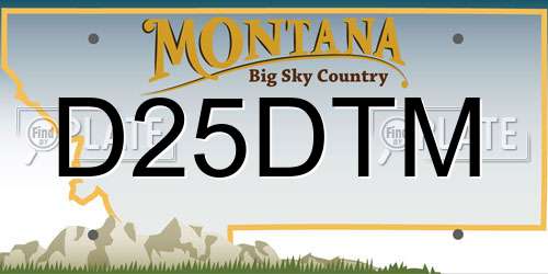 D25DTM Montana License Plate