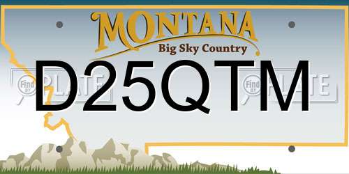 D25QTM Montana License Plate