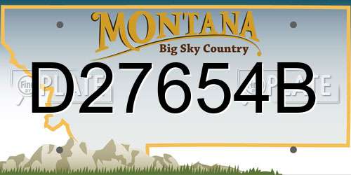 D27654B Montana License Plate