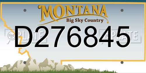 D276845 Montana License Plate