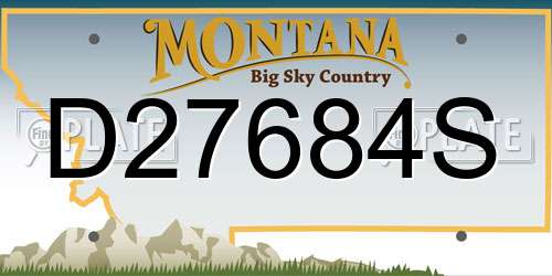 D27684S Montana License Plate