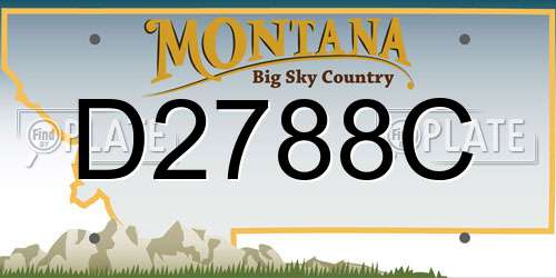 D2788C Montana License Plate